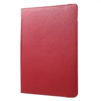 iPad Pro 10.5-inch (2017) Litchi Grain Leather Cover with 360 Degree Rotary Stand - Red