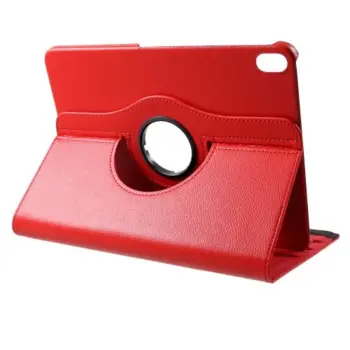 iPad Pro 12.9-inch (2018) Litchi Grain Cover with 360 Degree Rotary Stand - Rød