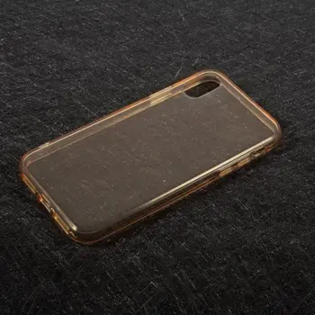 TPU Soft Back Cover for iPhone X Transparent Gold