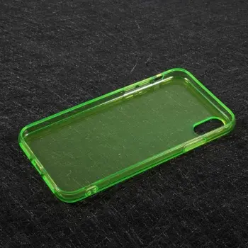 TPU Soft Back Cover til iPhone X Klar Lys Grøn