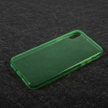 TPU Soft Back Cover til iPhone X Klar Mørk Grøn