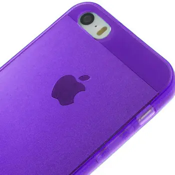 Transparent TPU Back Case for iPhone SE / 5s / 5 Clear Purple