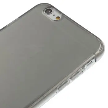 Glossy Surface TPU Gel Case til iPhone 6 Plus/6s Plus - Transparent Grå