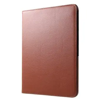 iPad Pro 11-inch (2018) Litchi Grain Leather Cover with 360 Degree Rotary Stand - Brown