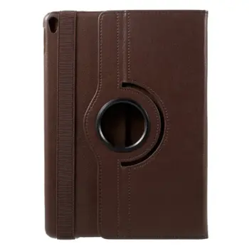 iPad Pro 10.5-inch (2017) Litchi Grain Cover with 360 Degree Rotary Stand - Brun