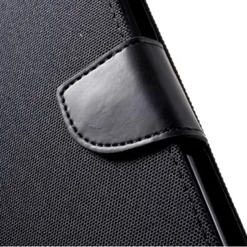 MERCURY GOOSPERY Canvas Diary Case for Samsung S10 - Black