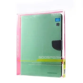Mercury Goospery Fancy Diary Cover til iPad 2/3/4 Cyan/Mørkeblå