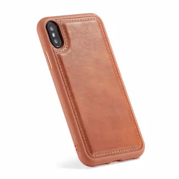 Retro Burlap Flip Case for iPhone 6/6S/7/8 Plus Brown