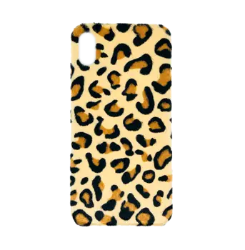 Leopard Hair Hard Case for iPhone XR Dark