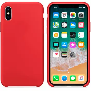 Hard Silicone Case for iPhone XS Red