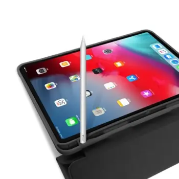 DUX DUCIS Domo Series Tri-fold Cover til iPad Pro 12.9 2018 med pen holder Sort