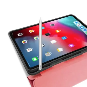 DUX DUCIS Domo Series Tri-fold Cover til iPad Pro 12.9 2018 med pen holder Lyserød