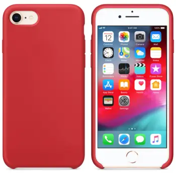 Hard Silicone Case for iPhone 7/8/SE (2020) Red