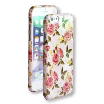Flower Hard Case with Roses for iPhone 6 Plus/6S Plus Pink