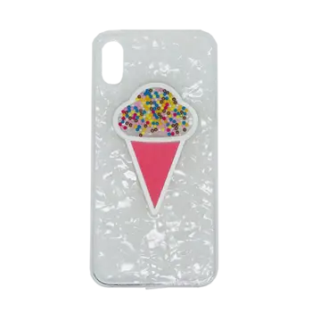 iPhone X Ice Cream TPU Cover Hvid