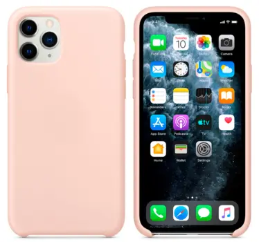 Hard Silicone Case for iPhone 11 Pro Pink Sand