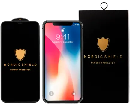 Nordic Shield Apple iPhone X / XS / 11 Pro Silicone Edge Skærmbeskyttelse (Blister)