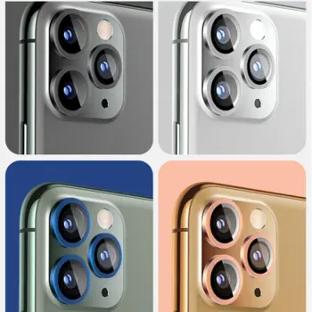 iPhone 11 / 11 Pro / 11 Pro Max kamerabeskyttelse sølv (Bulk)