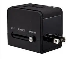 Universal Travel Adapter Charger Black