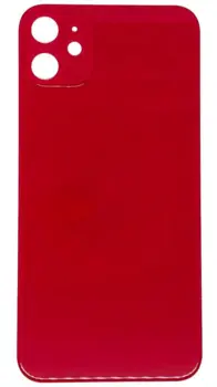 iPhone 11 bagglas uden logo - rød (Big Holes)