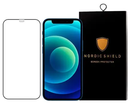 Nordic Shield Apple iPhone 12 Pro Max Screen Protector 3D Curved Black (Blister)