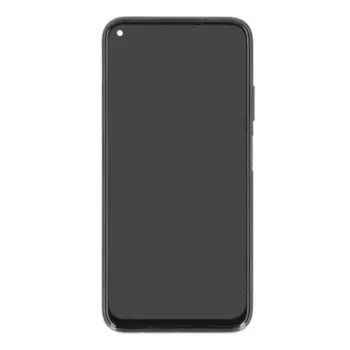 Huawei P40 Lite Skærm - Midnight Black (OEM) m/ramme