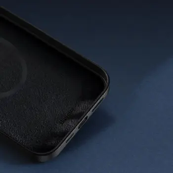Baseus Magnetic Soft PU leather Cover til iPhone 12 Mini Sort