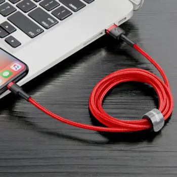Baseus Cafule Nylon USB - Lightning Cable 1m Red