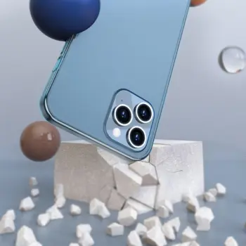 Baseus Frosted Glass Cover til iPhone 12 Mini Blå