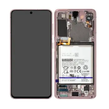 Samsung Galaxy S21 OLED skærm med ramme (Phantom Pink) (Original)
