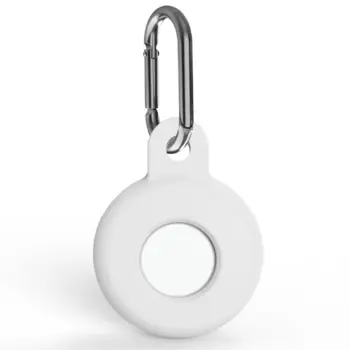 Silicone Keychain Case for Apple AirTag White