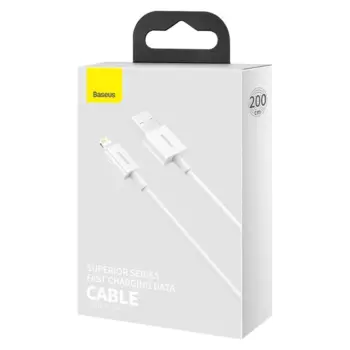 Baseus Superior USB - Lightning Kabel Hvid 2m