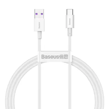 Baseus Superior Data USB - USB Typ C Kabel (66W) 1m Hvid