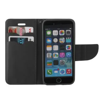 Magnet bookcase with kickstand for iPhone 7/8/SE (2020/2022) Black