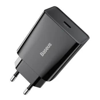 Baseus Speed Mini Fast Charger USB Type C 20W Quick Charge Black (Blister)