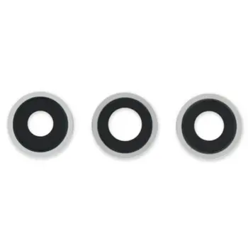 iPhone 12 Pro Max bagkamera linser med ramme 3 stk. - sølv