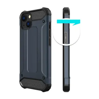 Hybrid Armor Tough Rugged Case for iPhone 13 silver