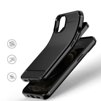 Carbon Flexible TPU Cover for iPhone 13 sort
