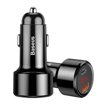 Baseus Magic Series PPS Car Charger with digital display USB Quick Charge 3.0 / USB Type C PD QC4+ 45W 6A Black