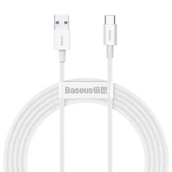 Baseus Superior Data USB - USB Typ C Kabel (66W) 2m Hvid
