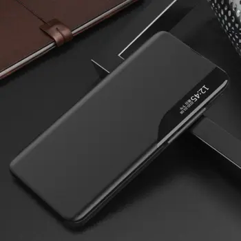 Eco Leather View Case med Kickstand til Huawei P40 Pro Sort