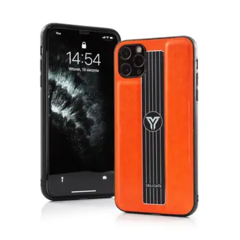 Fasion Case TPU/PU Leather for iPhone 11 Pro Orange