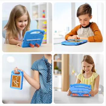 Dux Ducis Panda kids tablet case for iPad 10.2” 2021 / iPad 10.2'' 2020 / iPad 10.2'' 2019 with pen holder Blue