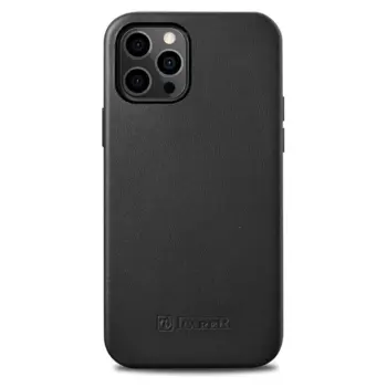 iCarer Genuine Leather Case for iPhone 12 Pro Max Black (MagSafe compatible)