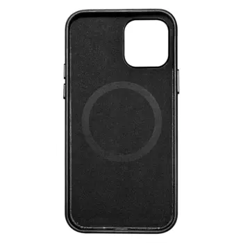iCarer Genuine Leather Case for iPhone 12 Pro Max Black (MagSafe compatible)