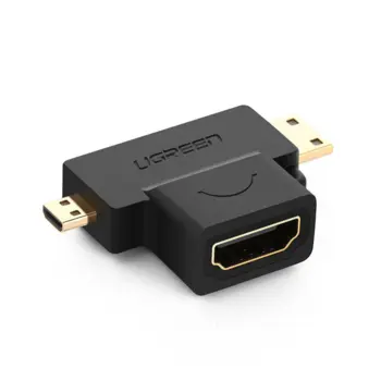Ugreen Micro HDMI + Mini HDMI to HDMI Adapter - Black