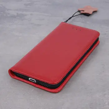Smart Pro ægte læder flip cover til iPhone 13 Rødbrun