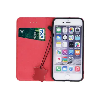 Smart Pro Genuine Leather Flip Case for iPhone 13 Pro Maroon
