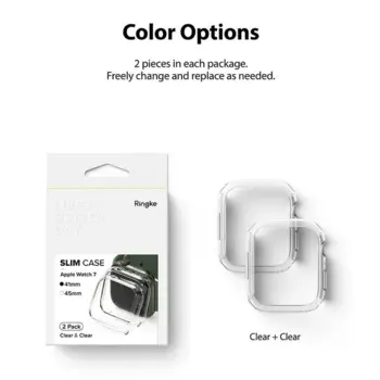 Ringke Slim Case 2 stk til Apple Watch 7 41mm Transparent (Blister)