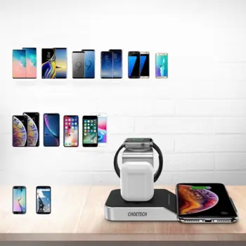 Choetech MFI Wireless Fast Charger 2-in-1 Black